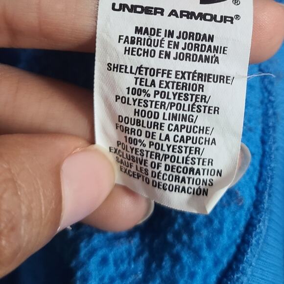 Blue Under Armour Drawstring Coldgear Hoodie Women's SZ S - Picture 6 of 12